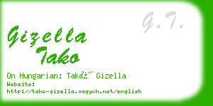 gizella tako business card